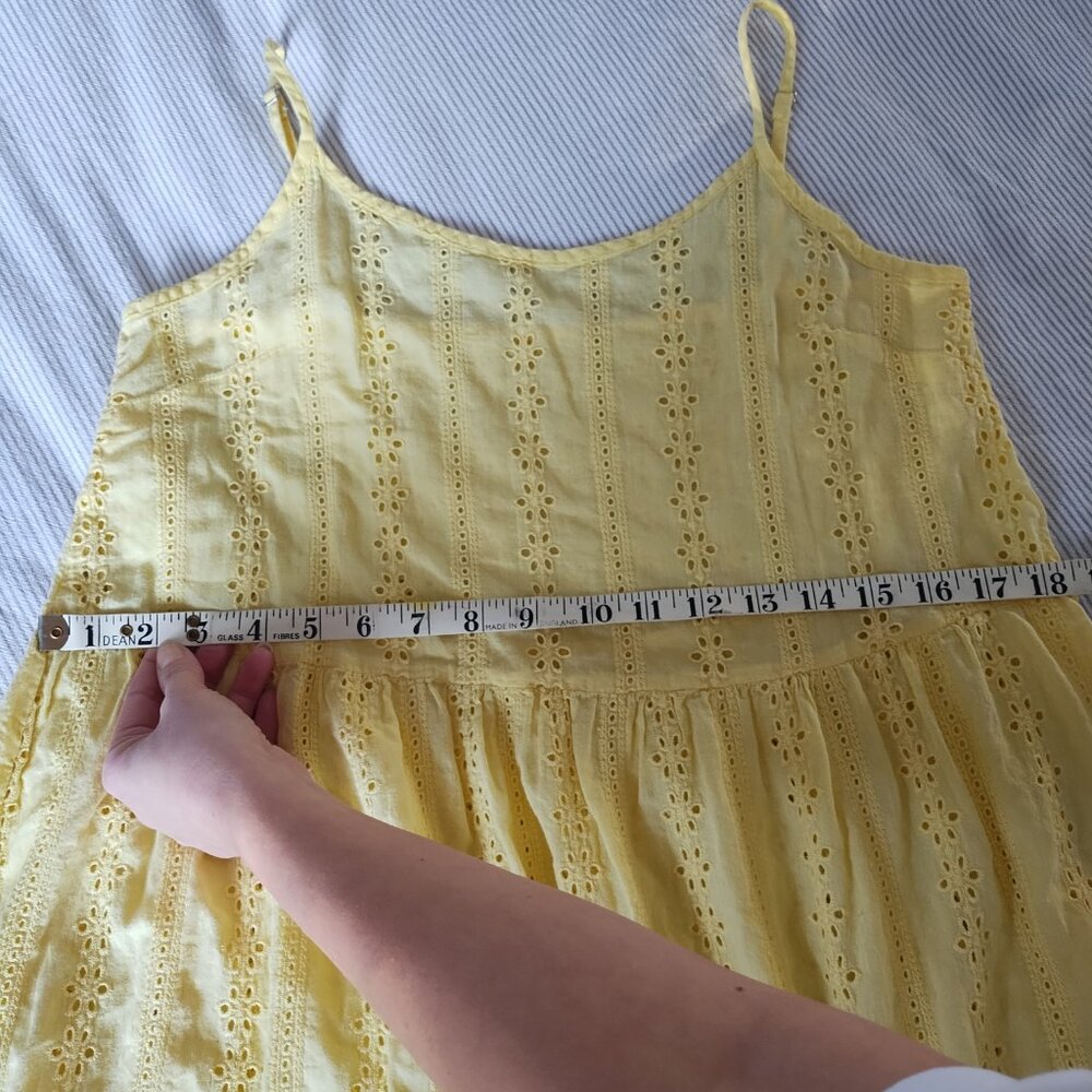 Anthropologie Label of Love Yellow Sundress Eyelet Detail | Size S-M - Picture 11 of 14